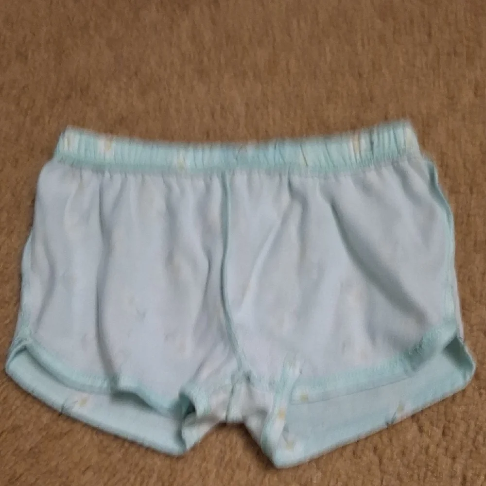 Carter's Blue Foral Print Shorts with Elastic Waistband